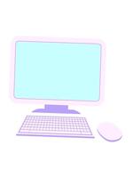 vicka och paus animering av dator med trådlös mus och tangentbord video