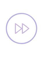 mutevole colore animazione di linea disegno cartone animato di un' veloce inoltrare pulsante icona video