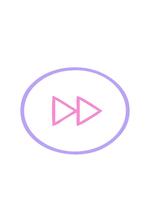 peso e pausa animazione di linea disegno cartone animato di un' veloce inoltrare pulsante icona video