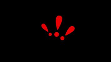 Red exclamation marks appearing one by one in a comic-style animation on a green background, perfect for alerts, warnings, and dynamic visual effects. video