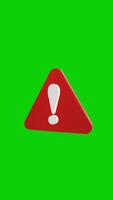 Rotating three dimensional hazard triangle featuring an exclamation point, isolated on black for use in motion graphics and safety-related content video