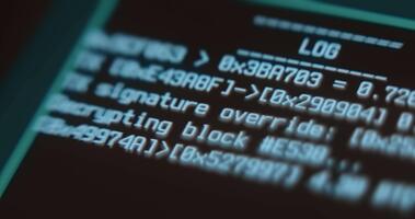 programme dans le processus de décryptage Les données video