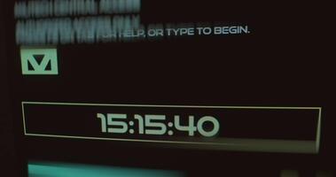 digital klocka inom en användare gränssnitt video