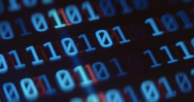 binär koda, abstrakt digital bakgrund ändring färger video
