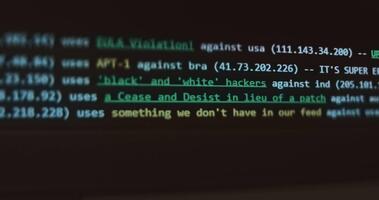verklig tid data på cyber attacker, ip adress av källa och mål länder video