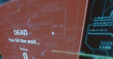 digital representación de un circuito tablero con binario código video