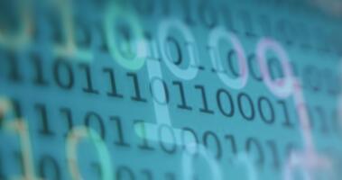 binär koda på dator skärm video