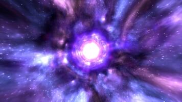 cósmico nebulosa profundo espaço fundo com estrelas ciclo animado video