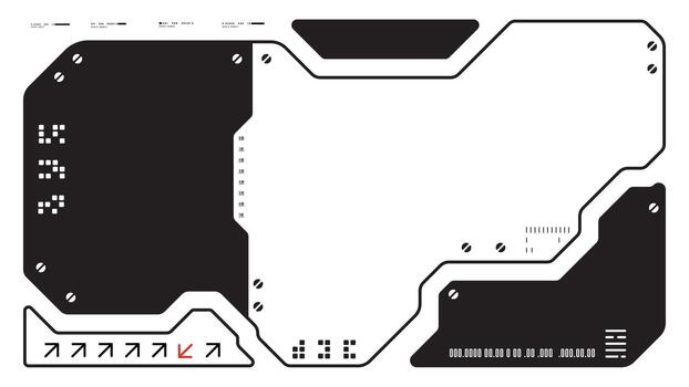 resumen retro futurista y ciencia ficción antecedentes con marco cyberpunk estilo diseño vector