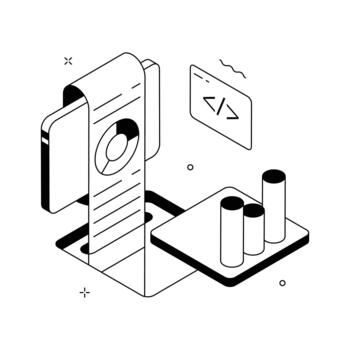 cheque esta increíble isométrica ilustración de web datos análisis. vector