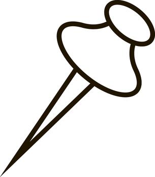 mapa puntero icono aislado. GPS ubicación contorno símbolo vector