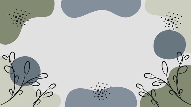 minimalista botánico línea Arte resumen marco antecedentes ilustración bohemio estilo. diseño vector