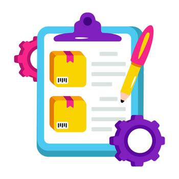 ideal design icon of logistic list vector