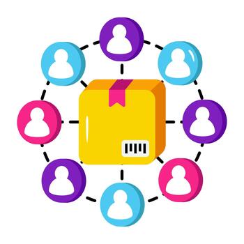 un editable diseño icono de logístico red vector