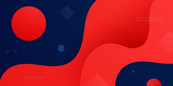 Abstract blue background with red wave fluid shapes pattern design. Minimal background element concept style. vector