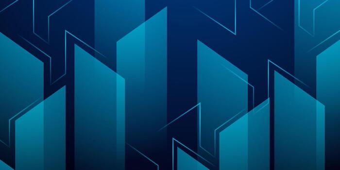 Abstract futuristic blue background. Simple overlap arrow concept element pattern design. Cool banner style. vector