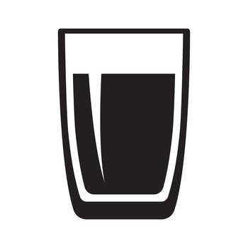 agua vaso icono para Bebiendo y refresco conceptos vector