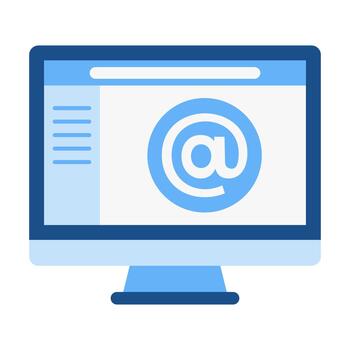 Computer Mention Flat Colored Icon for Tag and Reference vector