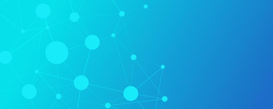 Abstract Network Connection on Blue Background Technology Banner vector