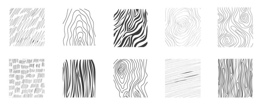 bosquejo lápiz mano dibujado textura colocar, rayado línea garabatear grunge antecedentes. Escribiendo grafito trazos, líneas, madera sombreado elementos vector