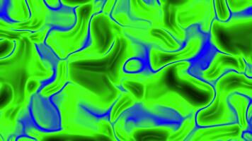ljus abstrakt flytande mönster med blå och grön former över mörk bakgrund skapande energisk vätska rörelse bilder. video