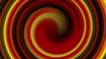 virvlande gul, röd, och svart abstrakt spiral bakgrund med slät cirkulär rörelse och dramatisk kontrast, idealisk för dynamisk bilder, kraft teman, och stor påverkan rörelse grafik. video