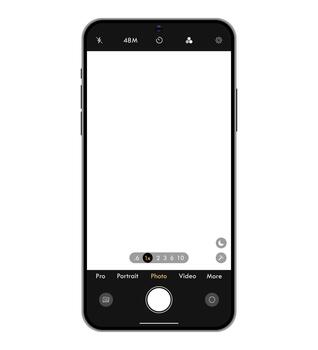 Smartphone Camera Application UI Mockup Template Design Illustration vector