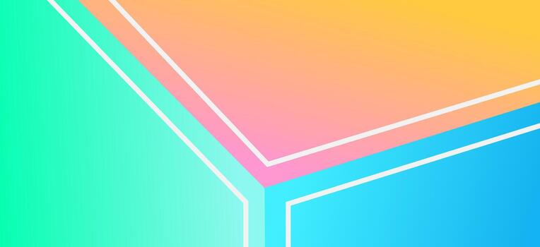 Abstract flat design background for summer theme with colorful palette and white lines. vector