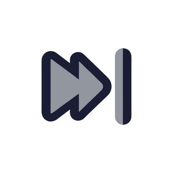 línea Arte rápido adelante medios de comunicación jugador controlar navegación interfaz elemento vector