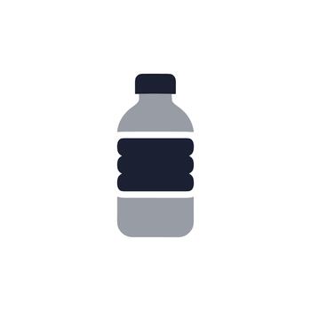 minimalista plano diseño agua botella icono para web o impresión uso vector