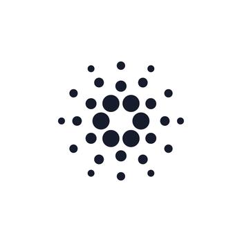 resumen geométrico circulo punto modelo forma sencillo cripto moneda icono vector