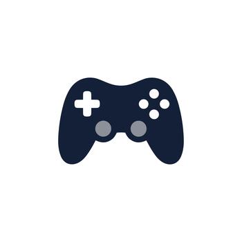 Simple Minimalist Gamepad Illustration Controller Device Console with Cross Button vector