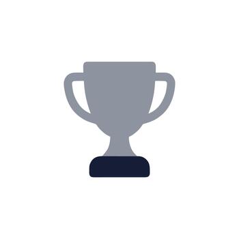 sencillo plano estilo trofeo logro aislado objeto gráfico elemento vector