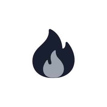 Minimalist Simple Flame Icon Illustration for Mobile Application and Web Design vector