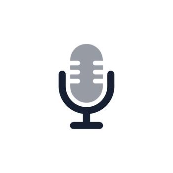Simple Flat Microphone Device Minimalist Graphic Icon Element Design vector