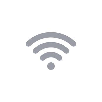 sencillo plano gris Wifi señal indicador icono elemento aislado vector