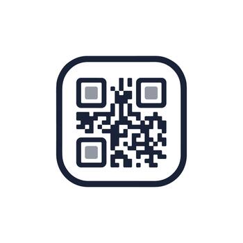 sencillo línea cuadrado forma rápido respuesta código símbolo icono aislado vector