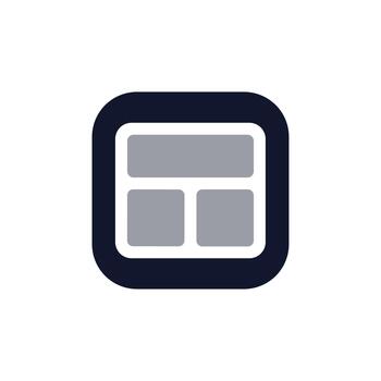 Simple Minimalist Layout Grid Structure Application Interface Element Icon vector