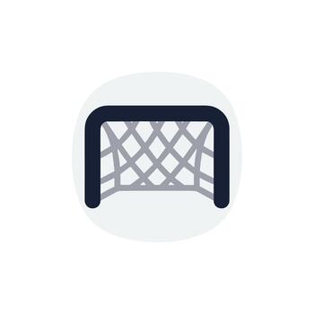 Simple Line Art Goal Net Icon for Sport and Game Design Element vector