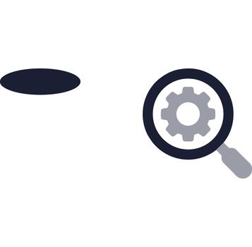 sencillo plano diseño engranaje buscar mejoramiento proceso configuración icono ilustración vector