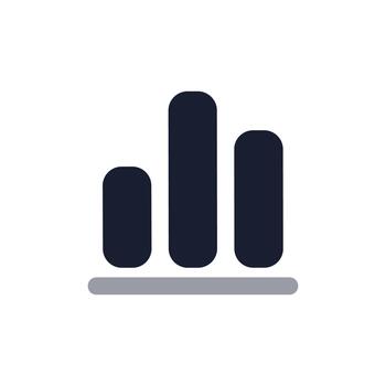 Minimalist Flat Column Chart Bar Graph Symbol Statistic Icon vector