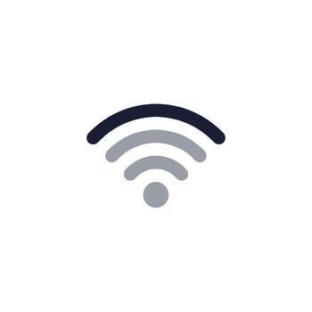 Simple Flat WiFi Signal Indicator Symbol Digital Communication Icon vector