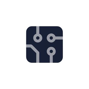 moderno plano diseño circuito tablero tecnología elemento en aislado antecedentes vector