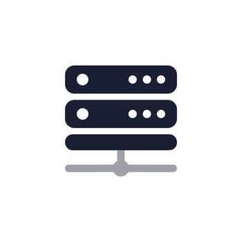 moderno plano datos servidor apilar minimalista estilo conceptual redes icono vector