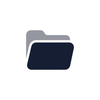 sencillo plano estilo archivo documento carpeta almacenamiento sistema icono gráfico vector