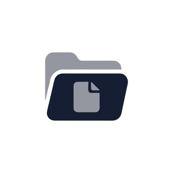 moderno plano archivo documento dentro carpeta datos almacenamiento icono vector