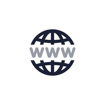 sencillo plano mundo amplio web globo Internet conexión red icono vector