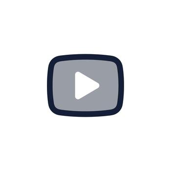 moderno plano estilo jugar botón forma multimedia solicitud icono vector