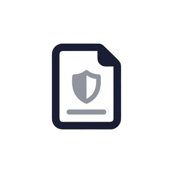 limpiar contorno documento con proteger icono para seguridad y proteccion vector