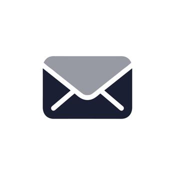 Simple Flat Email Message Correspondence Communication Graphic Element Icon vector